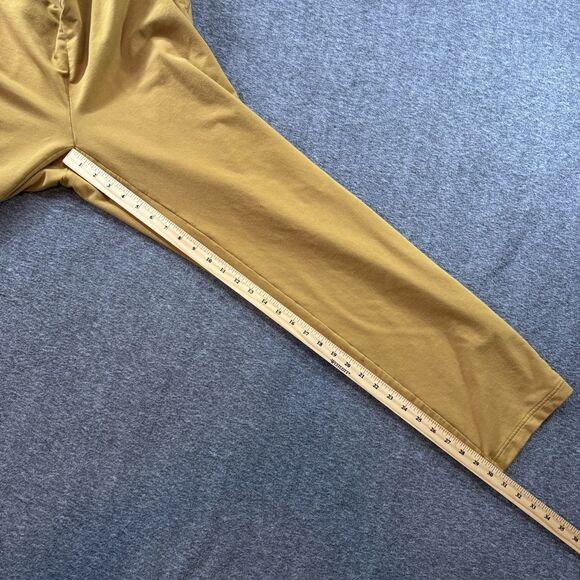 J Jill Affinity French Terry Slim-Leg Stretch Pants Mustard Yellow XL Pockets - Picture 10 of 10